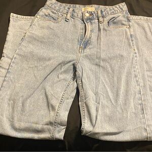 Light Blue Womens Straight leg Jeans